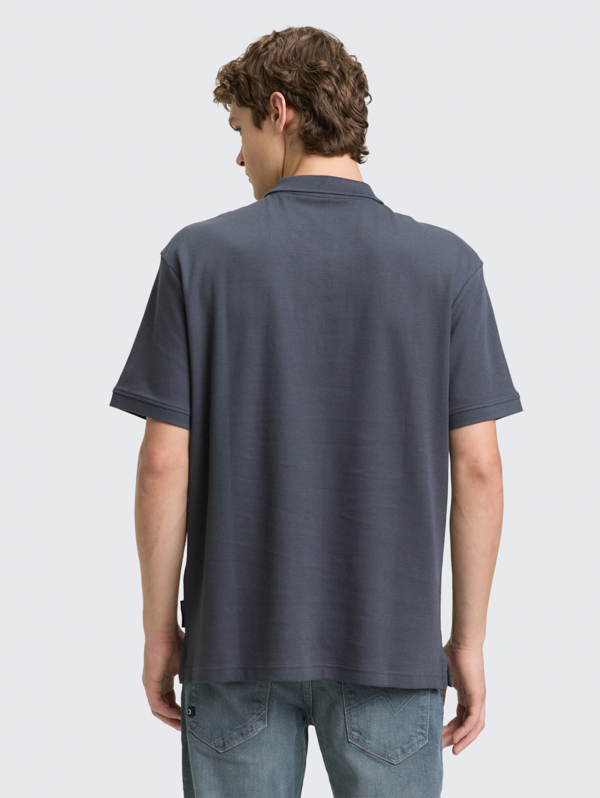 Поло Men's Denim Polo Shirt 1050294-21756 Tom Tailor XXL Темно-сірий — фото 3