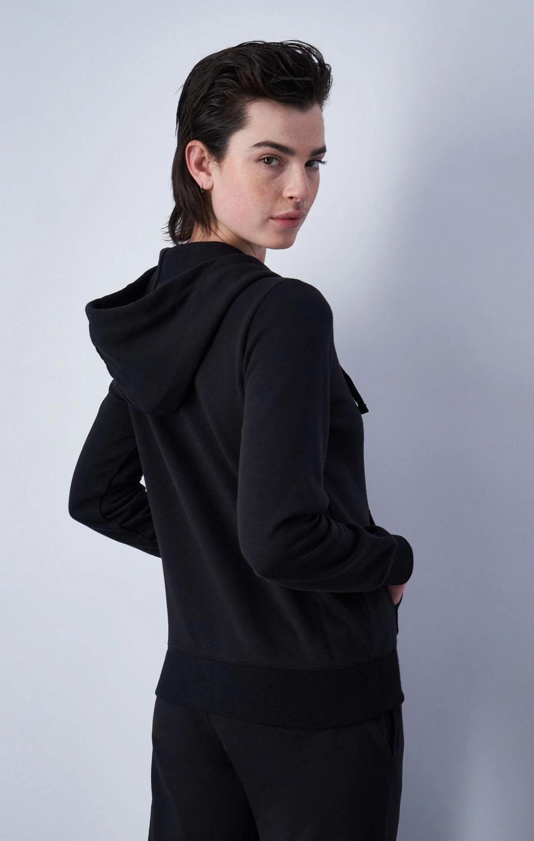 Толстовка hooded full zip sweatshirt 117115-KK001 Champion M Чорний — фото 4
