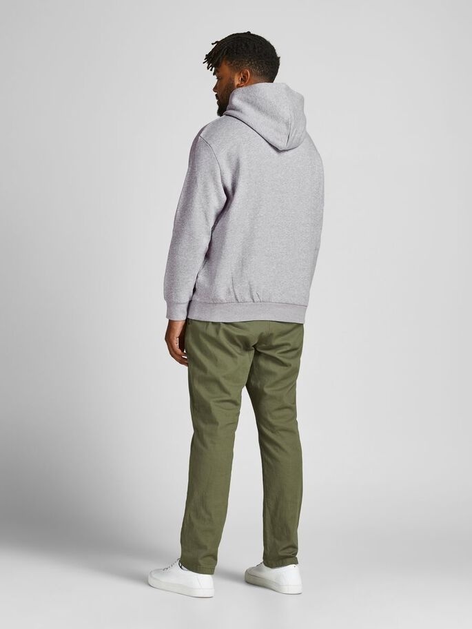 Толстовка JJECORP LOGO SWEAT HOOD NOOS PS 12163777-Light Grey Melange-Print:PLAY Jack &amp; Jones PLUS 3XL Сірий — фото 3