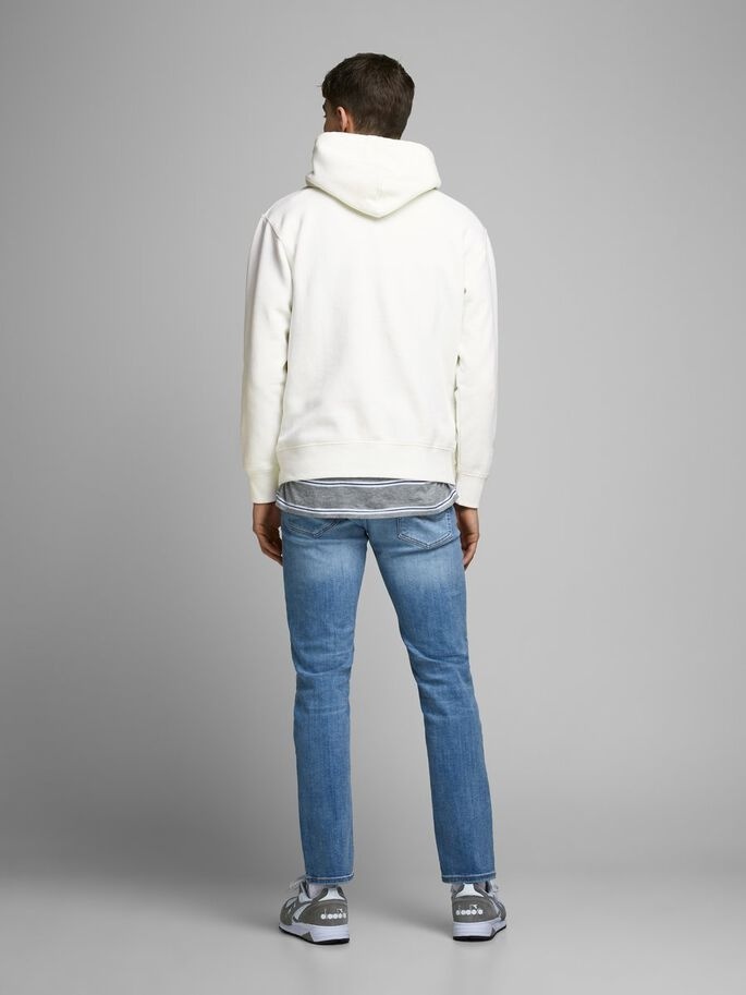 Толстовка JJESOFT SWEAT HOOD NOOS 12161145-White-Fit:Relaxed/Solid Col Jack & Jones XXL Білий — фото 4