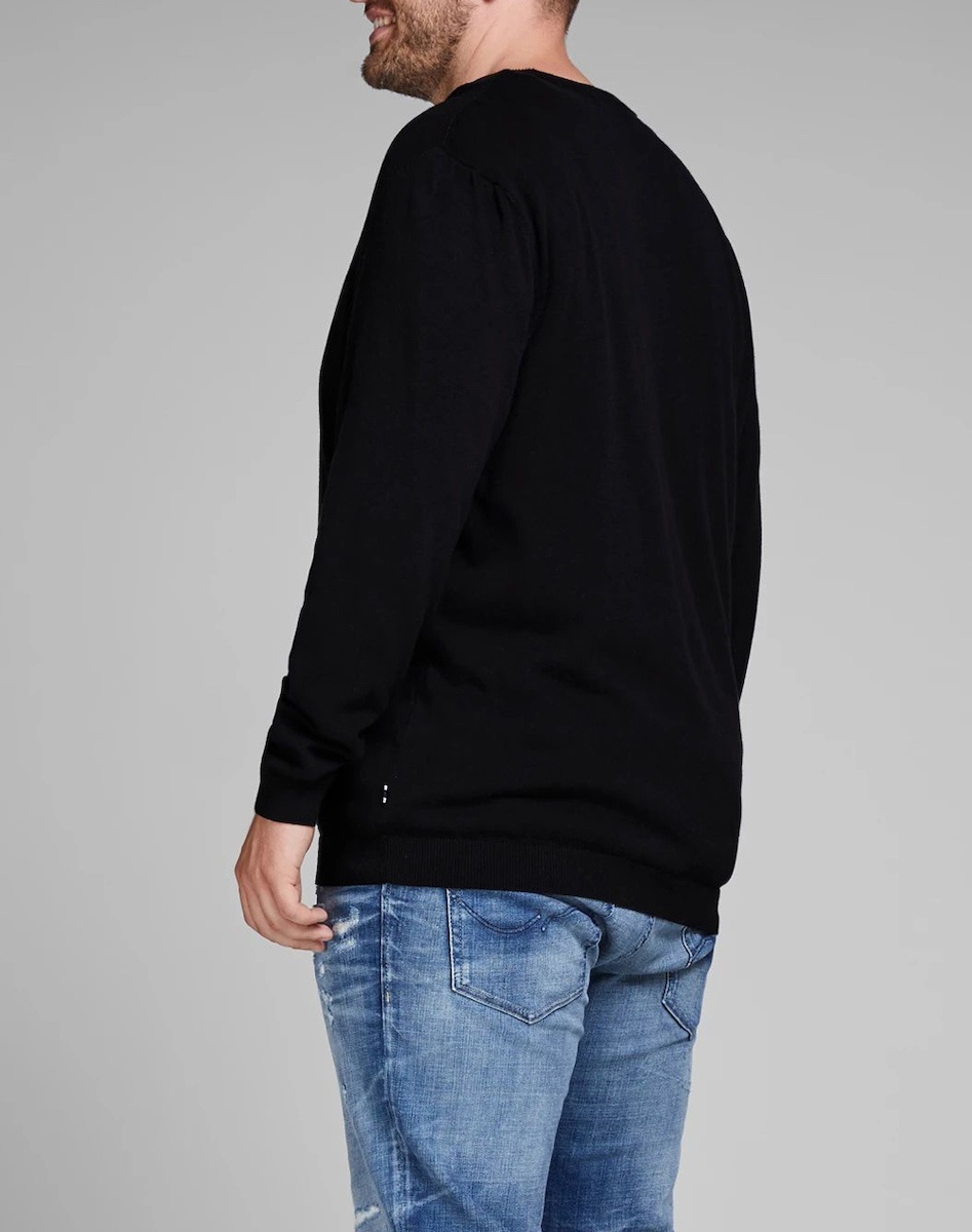 Пуловер JJEBASIC KNIT CREW NECK PS 12144038-Black Jack &amp; Jones PLUS 2XL Чорний — фото 3