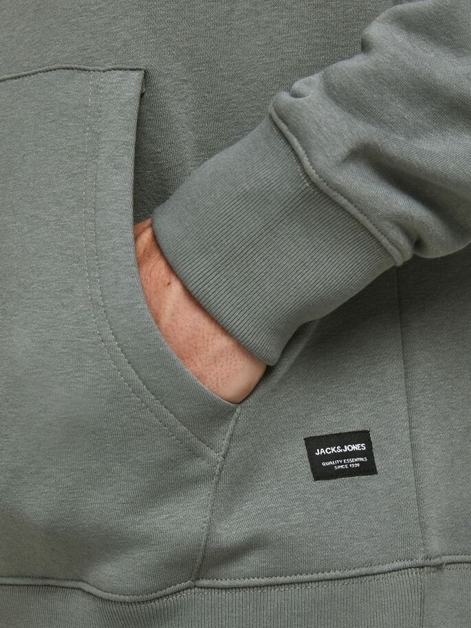 Толстовка JJESOFT SWEAT HOOD NOOS 12161145-Sedona Sage-Fit:Relaxed Jack & Jones M Сірий — фото 6