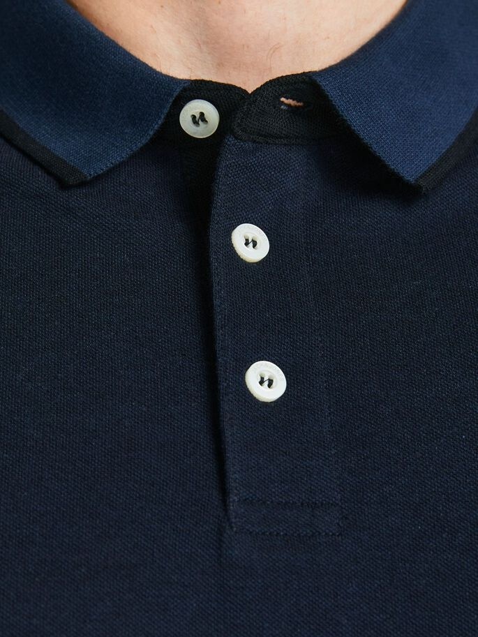 Поло JJEPAULOS POLO SS NOOS PS 12143859-Dark Navy-Detail:PS Jack & Jones PLUS 2XL Темно-синій — фото 5