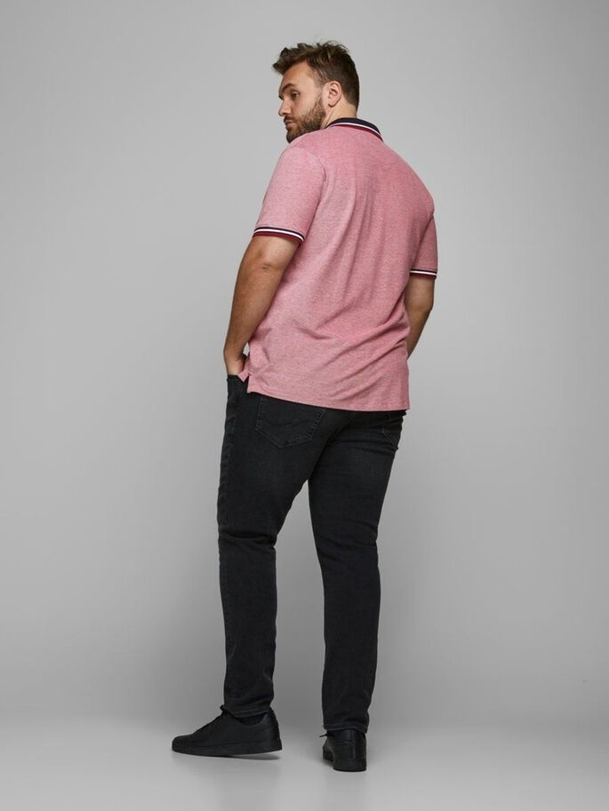 Поло JJEPAULOS POLO SS NOOS PS 12143859-Rio Red-Detail:PS Jack & Jones PLUS 2XL Червоний — фото 4