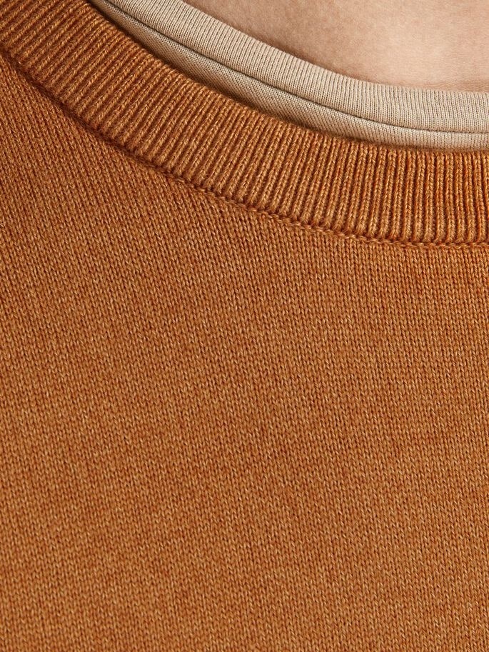 Пуловер JJEBASIC KNIT CREW NECK NOOS 12137190-Umber Jack & Jones XXL Коричневий — фото 5