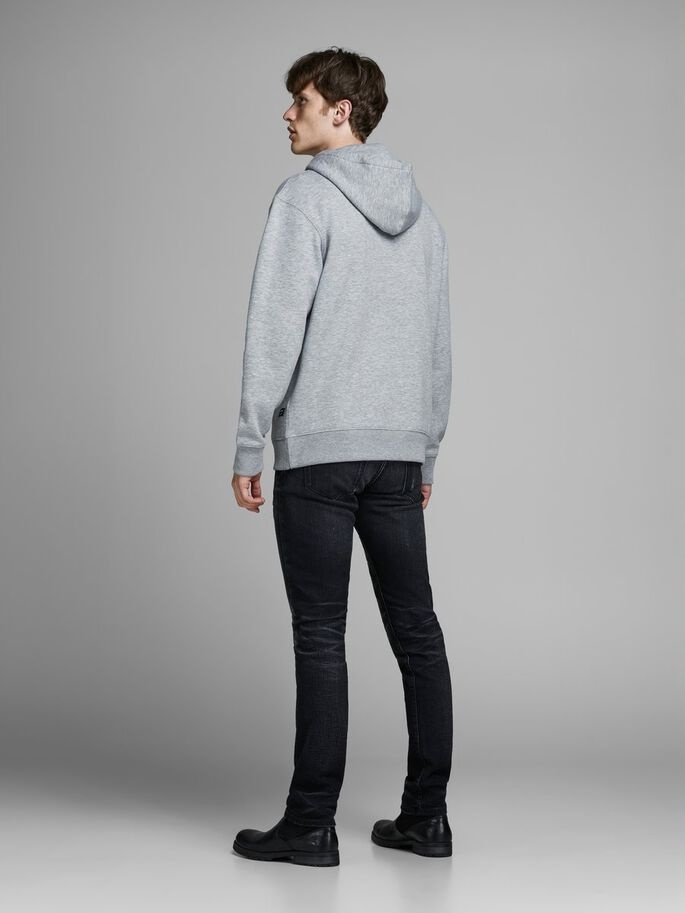 Толстовка JJESOFT SWEAT HOOD NOOS 12161145 Light Grey Melange Jack & Jones XXL Сірий — фото 4