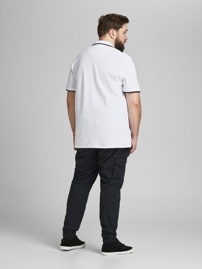 Поло JJEPAULOS POLO SS NOOS PS 12143859-White-Detail:PS Jack &amp; Jones PLUS 2XL Білий — фото 3