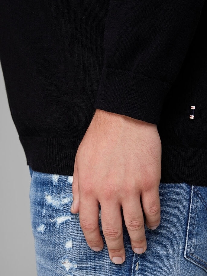Пуловер JJEBASIC KNIT CREW NECK PS 12144038-Black Jack &amp; Jones PLUS 2XL Чорний — фото 5