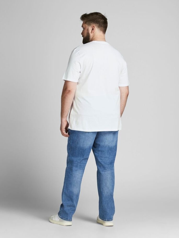 Футболка JJECORP LOGO TEE SS O-NECK  NOOS PS 12158505-White-Print:PLAY Jack &amp; Jones PLUS 2XL Білий — фото 3