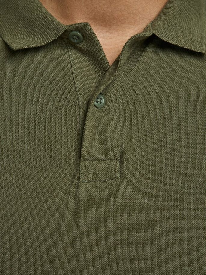 Поло JJEBASIC POLO SS NOOS 12136516 Olive Night Jack & Jones M Хакі — фото 4