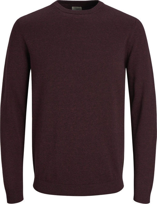 Пуловер JJEBASIC KNIT CREW NECK NOOS 12137190-Port Royale Jack & Jones XXL Бордовий — фото 5