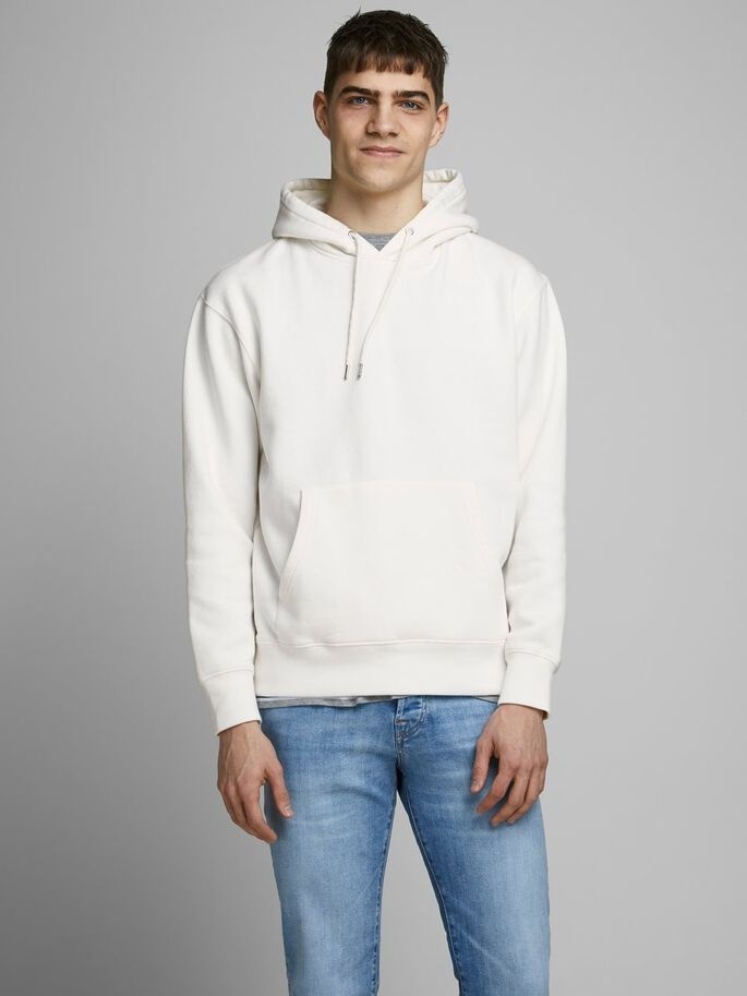 Толстовка JJESOFT SWEAT HOOD NOOS 12161145-White-Fit:Relaxed/Solid Col Jack & Jones XXL Білий — фото 3