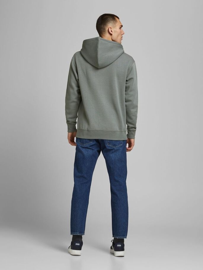Толстовка JJESOFT SWEAT HOOD NOOS 12161145-Sedona Sage-Fit:Relaxed Jack & Jones M Сірий — фото 4