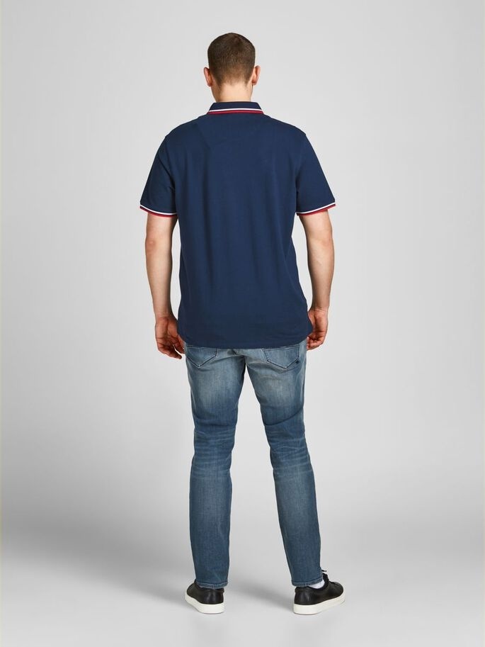 Поло JJEPAULOS POLO SS NOOS PS 12143859-Navy Blazer Jack & Jones PLUS 2XL Темно-синій — фото 4
