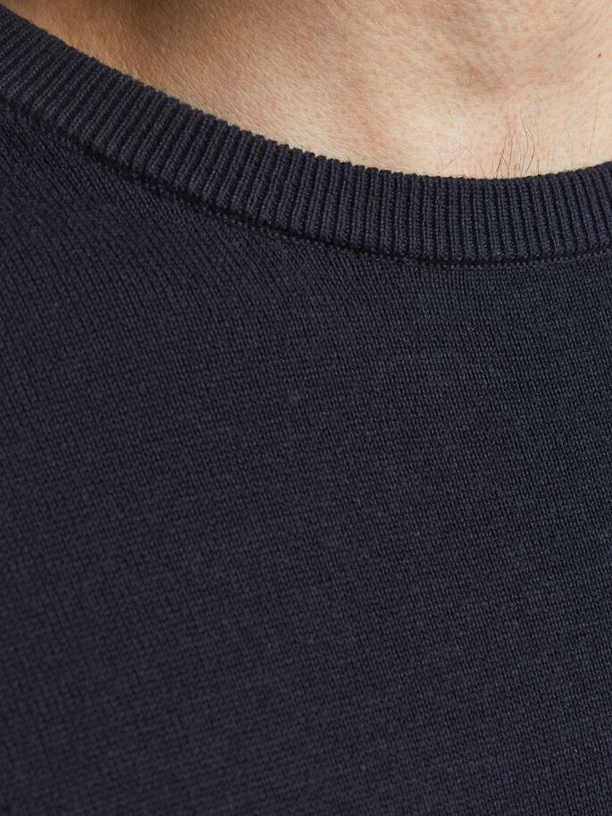 Пуловер JJEBASIC KNIT CREW NECK NOOS 12137190-Navy Blazer Jack & Jones XXL Темно-синій — фото 5