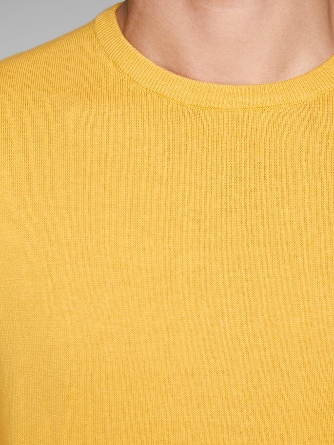 Пуловер JJEBASIC KNIT CREW NECK NOOS 12137190-Golden Orange Jack & Jones XXL Жовтий — фото 5