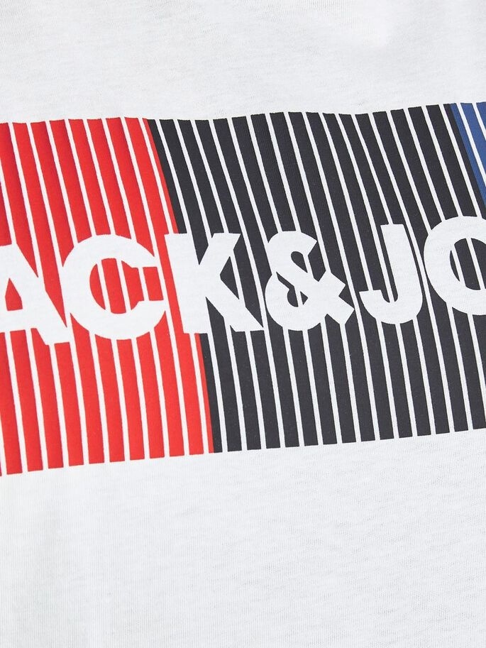 Футболка JJECORP LOGO TEE SS O-NECK  NOOS PS 12158505-White-Print:PLAY Jack &amp; Jones PLUS 2XL Білий — фото 6