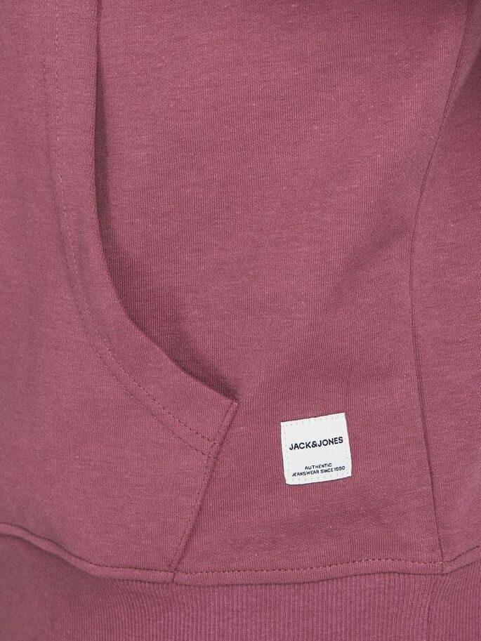 Худі JJEBASIC SWEAT HOOD NOOS 12182537-Hawthorn Rose-Fit:REG Jack & Jones XXL Розовий — фото 5