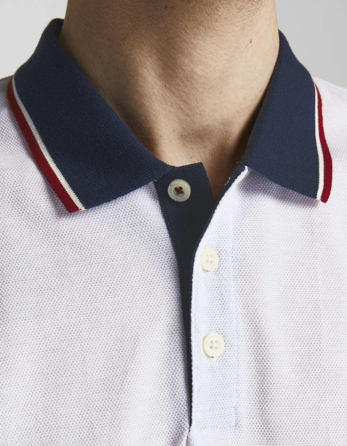 Поло JPRBLUWIN POLO SS NOOS 12169064-Cloud Dancer-Fit:REG SOLID Jack & Jones XXL Білий — фото 5