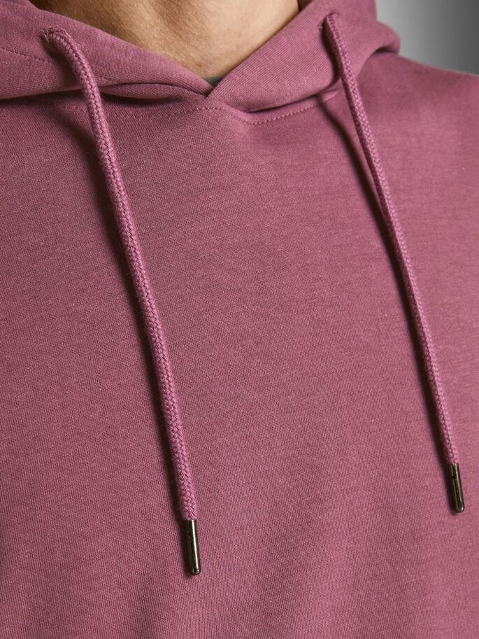 Худі JJEBASIC SWEAT HOOD NOOS 12182537-Hawthorn Rose-Fit:REG Jack & Jones XXL Розовий — фото 4