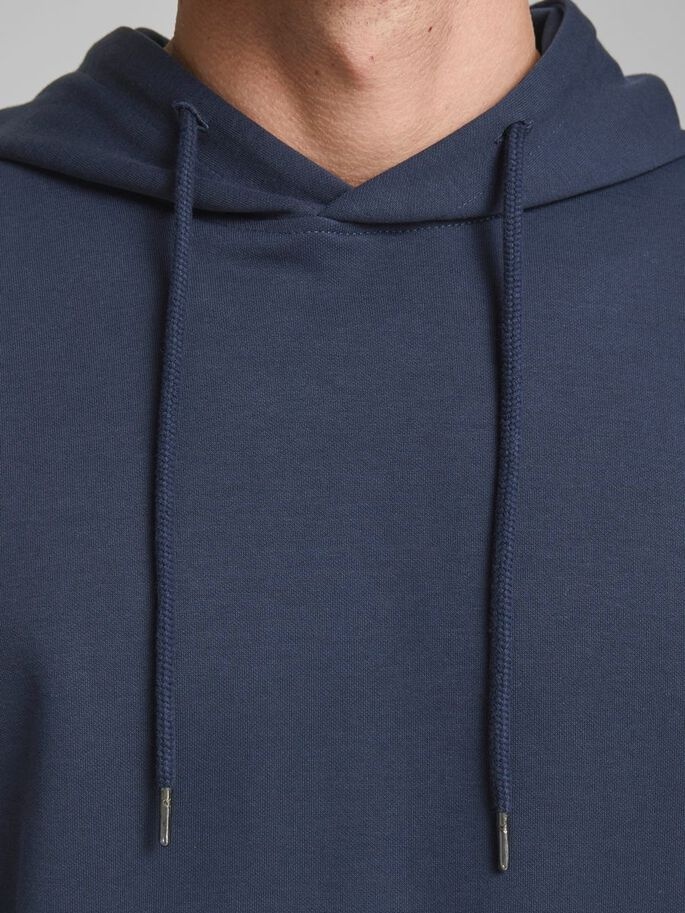Худі JJEBASIC SWEAT HOOD NOOS 12182537-Navy Blazer-Fit:REG Jack & Jones S Темно-синій — фото 4