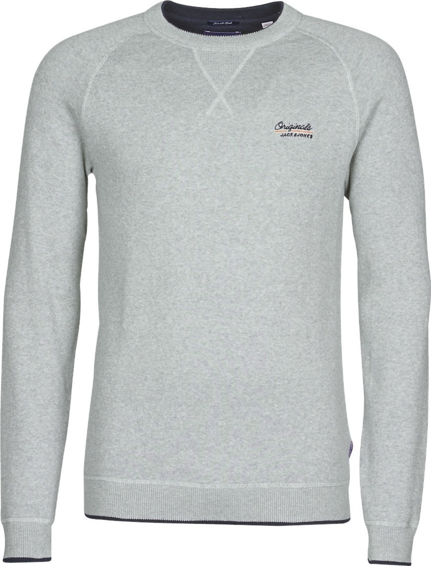 Світшот JORJOES KNIT CREW NECK 12175774 Light Grey Jack & Jones S Сірий — фото 3