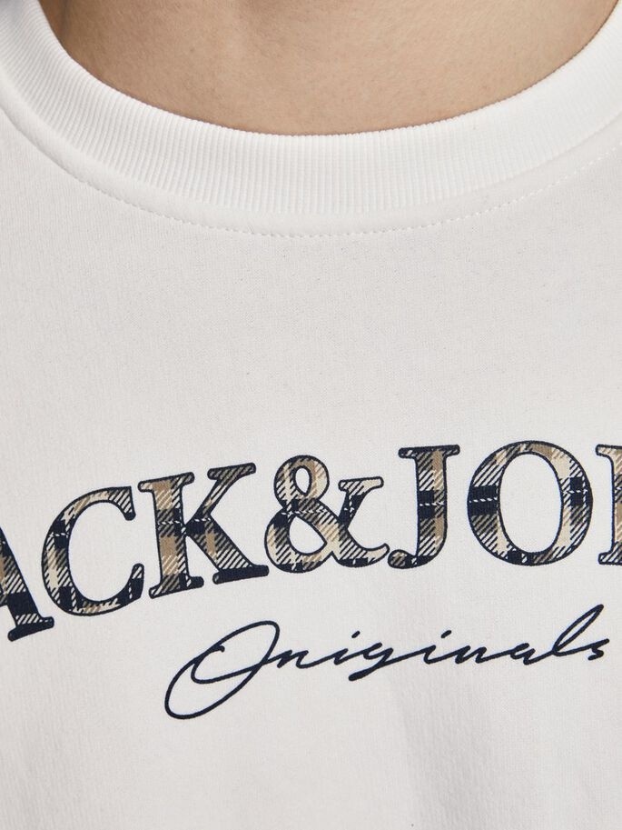 Толстовка JORMINISTRY SWEAT CREW NECK 12180410 Cloud Dancer Jack & Jones L Білий — фото 7