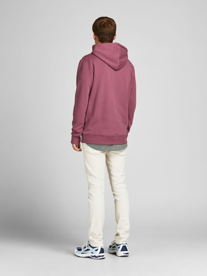 Худі JJEBASIC SWEAT HOOD NOOS 12182537-Hawthorn Rose-Fit:REG Jack & Jones XXL Розовий — фото 3