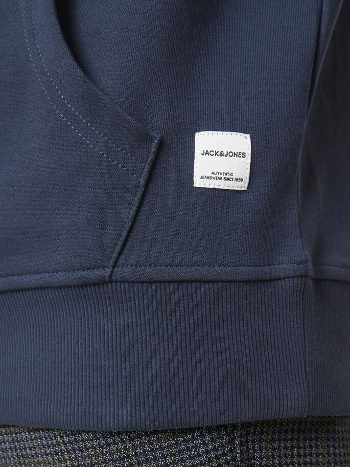 Худі JJEBASIC SWEAT HOOD NOOS 12182537-Navy Blazer-Fit:REG Jack & Jones S Темно-синій — фото 5