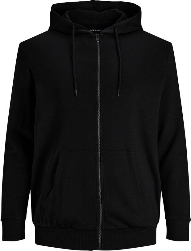 Толстовка JJEBASIC SWEAT ZIP HOOD NOOS PS 12182493-Black Jack &amp; Jones PLUS 2XL Чорний — фото 6