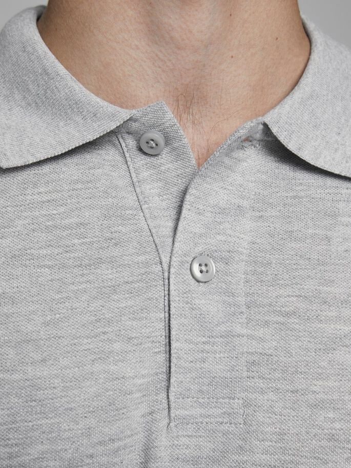 Поло JJHERO POLO SS CAT 12175087 Grey Melange Jack & Jones S Сірий — фото 5