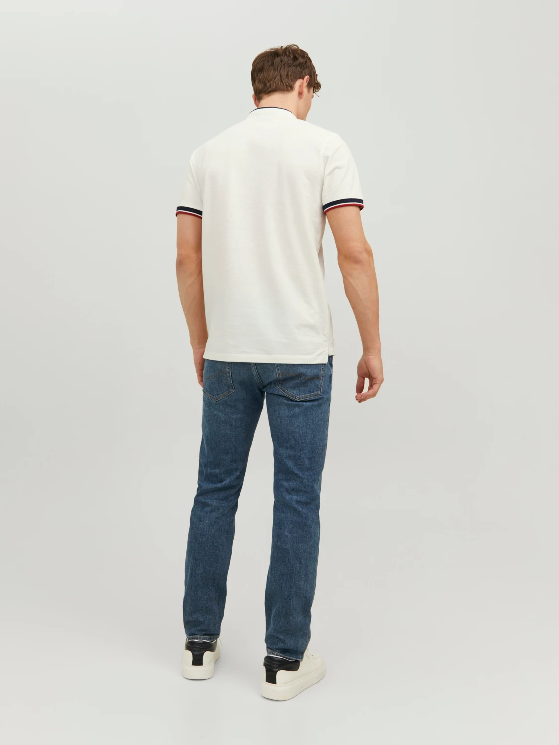 Поло JPRBLUWIN MAO POLO SS SN 12171658-Cloud Dancer-Fit:REG / WHISPER WHITE Jack & Jones L Білий — фото 4