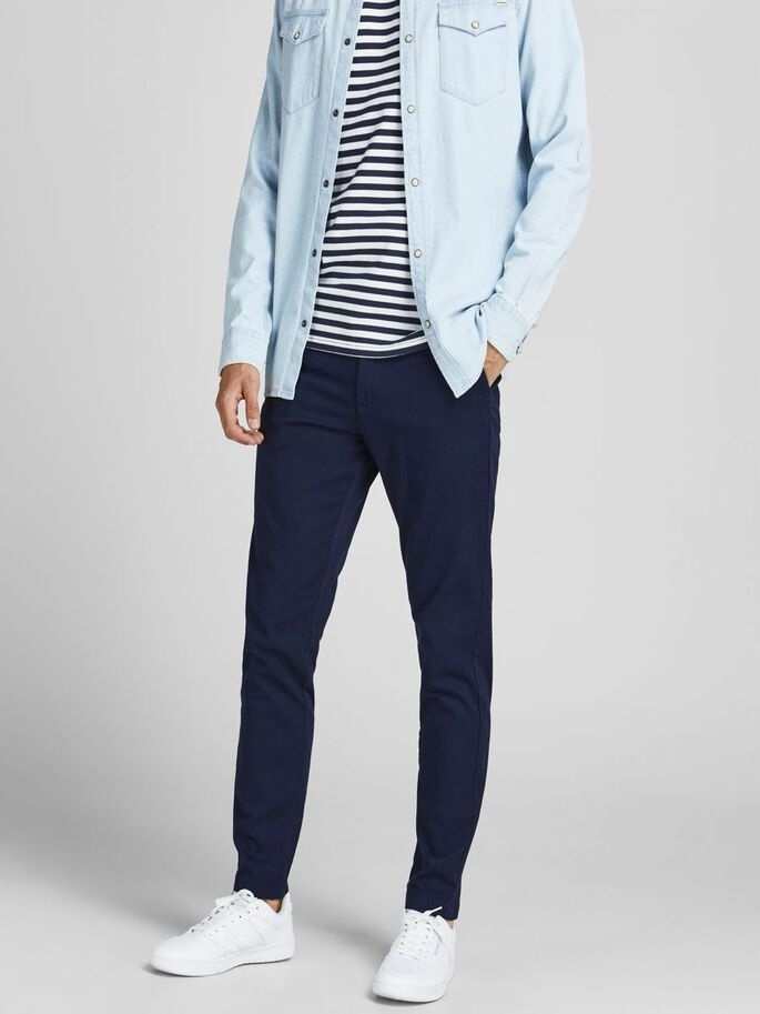Штани JPSTMARCO JJDAVE AKM NAVY BLAZER NOOS 12174309-Navy Blazer Jack & Jones 30/34 Темно-синій — фото 3