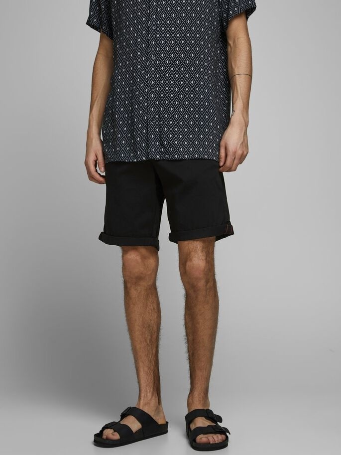 Шорти JJIBOWIE JJSHORTS SOLID SA STS 12165604 Black Jack & Jones L Чорний — фото 4
