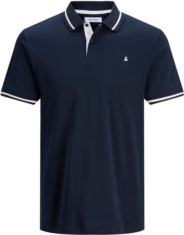 Поло JJEJERSEY POLO SS NOOS 12180891 Navy Blazer Jack & Jones S Темно-синій — фото 3