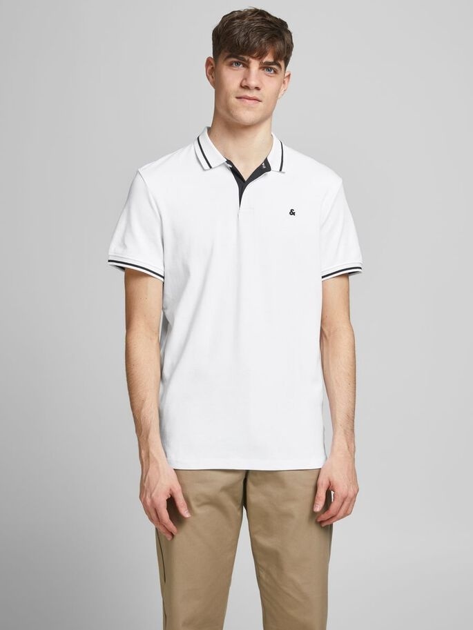 Поло JJEJERSEY POLO SS NOOS 12180891 White Jack & Jones XXL Білий — фото 4