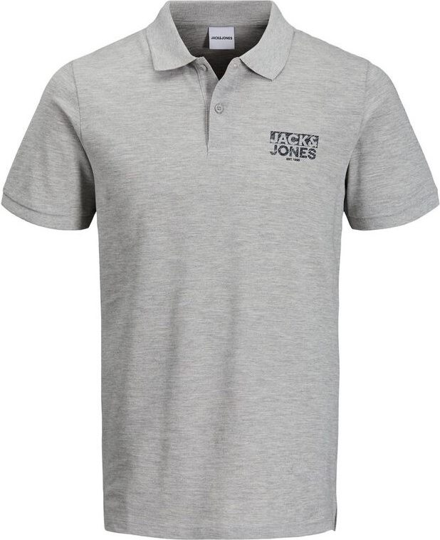 Поло JJHERO POLO SS CAT 12175087 Grey Melange Jack & Jones S Сірий — фото 3