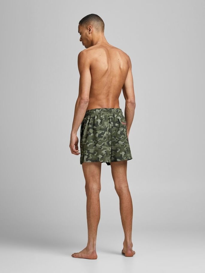 Плавальні шорти JJIMAUI JJSWIMSHORTS ST CAMO PRINT 12186940 Forest Night Jack & Jones L Хакі — фото 4