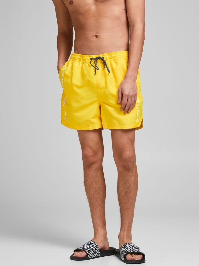 Плавальні шорти JJIBALI JJSWIMSHORTS AKM LOGO TAPE 12183810 Vibrant Yellow Jack & Jones XXL Жовтий — фото 3