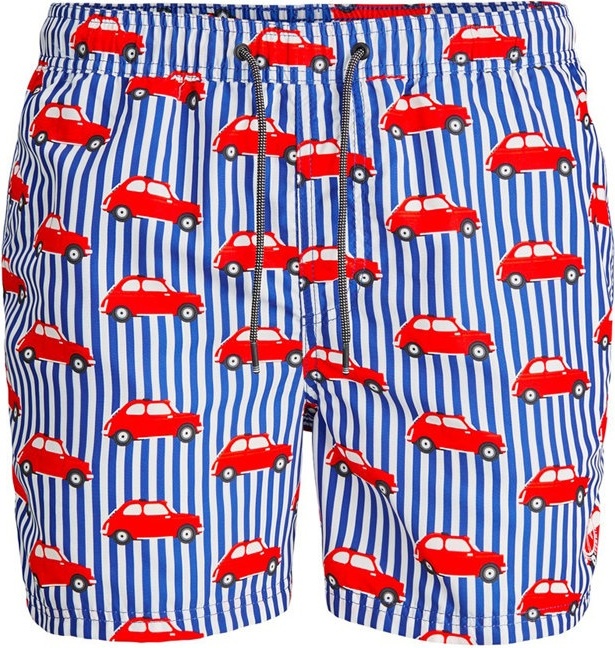 Шорти для плавання JJIBALI JJSWIMSHORTS AKM ITALIA 12186944 Flame Scarlet Jack &amp; Jones L Блакитний — фото 2