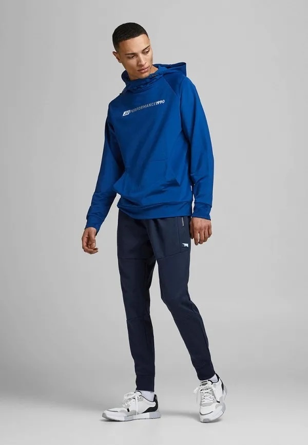 Штани JPSTWILL JJAIR SWEAT PANTS NOOS NB 12184970-Navy Blazer-Detail:MELANGE Jack & Jones M Темно-синій — фото 4