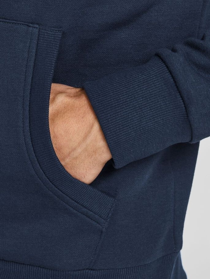 Толстовка JJHERRO SWEAT HOOD 12188849-Navy Blazer-Fit:SWEAT Jack & Jones S Темно-синій — фото 7