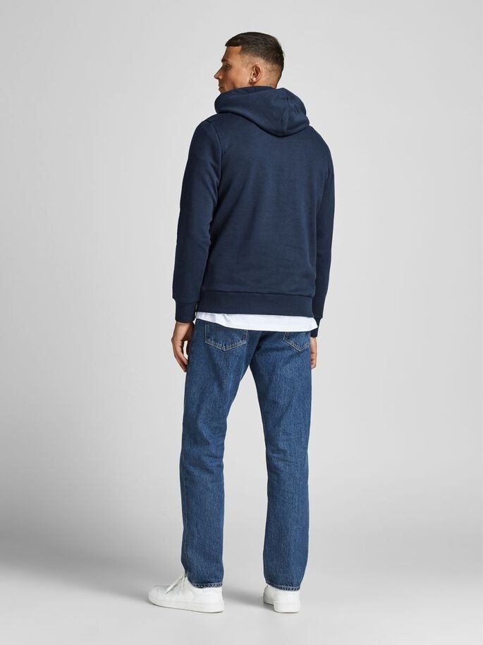 Толстовка JJHERRO SWEAT HOOD 12188849-Navy Blazer-Fit:SWEAT Jack & Jones S Темно-синій — фото 5
