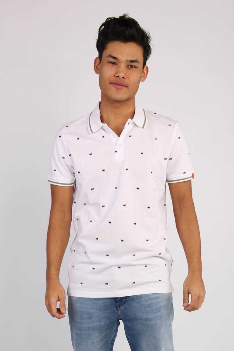 Поло JORLOGON AOP POLO SS 12185609 White Jack & Jones XL Білий — фото 3