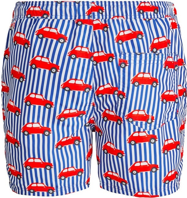 Шорти для плавання JJIBALI JJSWIMSHORTS AKM ITALIA 12186944 Flame Scarlet Jack & Jones L Блакитний — фото 4