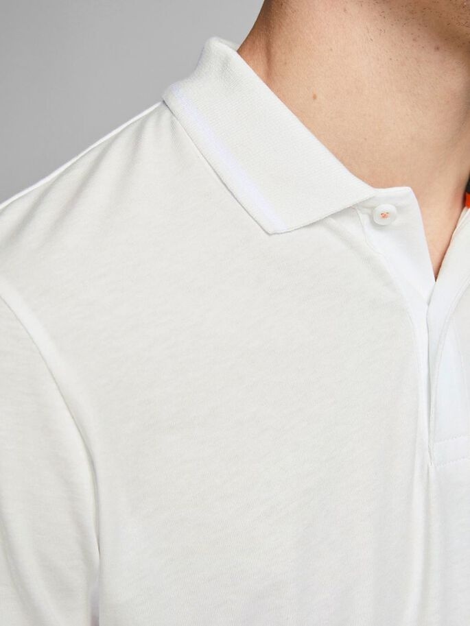 Поло JORTONS POLO SS SN 12186778 Cloud Dancer Jack & Jones XXL Білий — фото 6