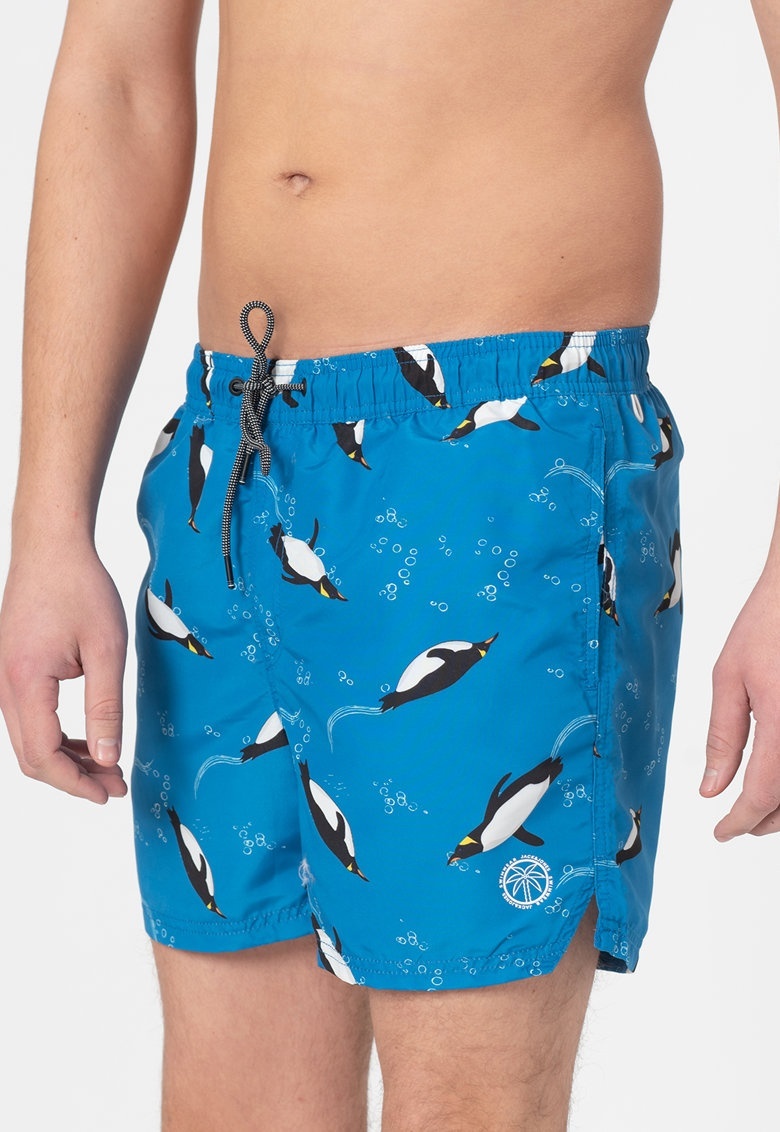Плавальні шорти JJIBALI JJSWIMSHORTS AKM SEA ANIMALS 12184799 French Blue Jack & Jones L Блакитний — фото 4