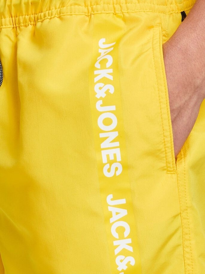 Плавальні шорти JJIBALI JJSWIMSHORTS AKM LOGO TAPE 12183810 Vibrant Yellow Jack & Jones XXL Жовтий — фото 6