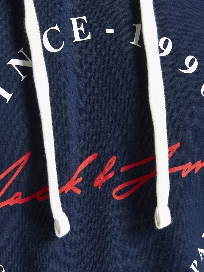 Толстовка JJHERRO SWEAT HOOD 12188849-Navy Blazer-Fit:SWEAT Jack & Jones S Темно-синій — фото 6