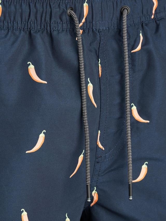 Шорти для плавання JJIBALI JJSWIMSHORTS AKM FUNNY FOOD 12184800 Navy Blazer Jack & Jones M Темно-синій — фото 4